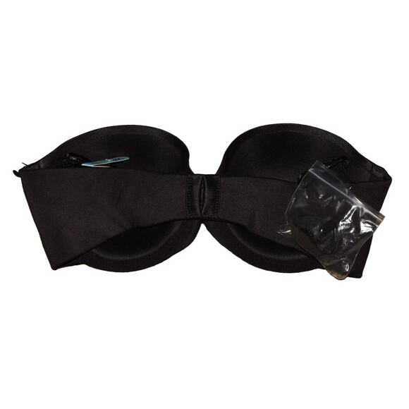 MAIDENFORM NEW $48 Custom Lift Strapless Underwire Bra Black Includes Straps 34C - Picture 2 of 3